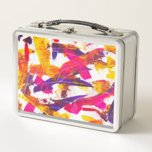 splash paint metal lunch box