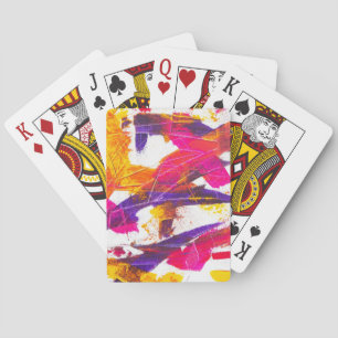 splash paint playing cards