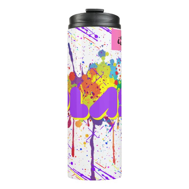 splash paint thermal tumbler (Front)
