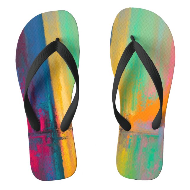 Splash paint thongs (Footbed)