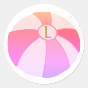 Splash Pool Party Birthday Classic Round Sticker