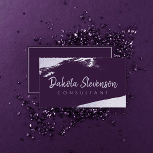 Splash Professional Eggplant Purple Paint Smudge Business Card