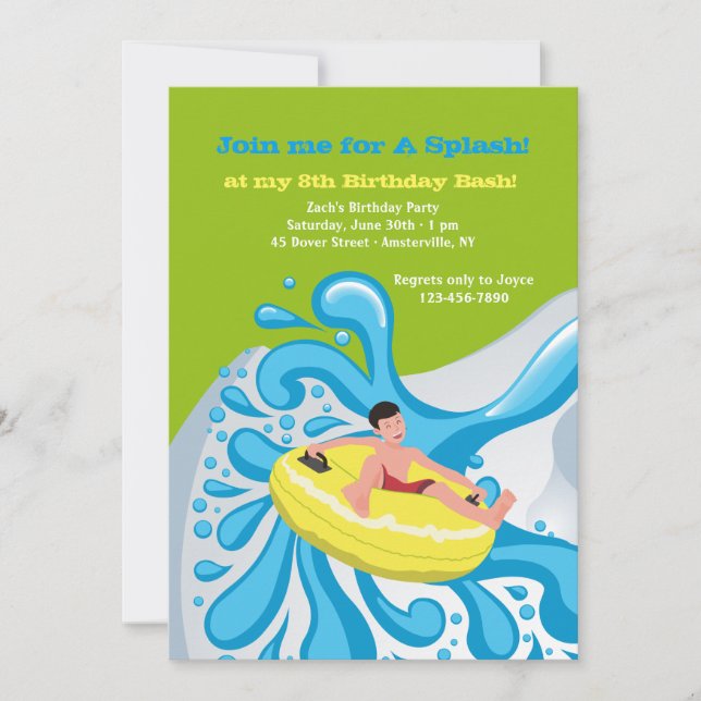 Splash Ride Invitation (Front)