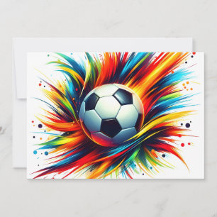 Splash Soccer Ball Futuristic Football Abstract Announcement