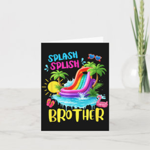 Splash Splish Brother 1st Birthday Family Summer Card