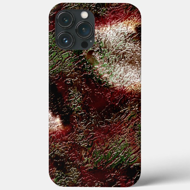 Splash texture in brown to moss green and white    Case-Mate iPhone case (Back)