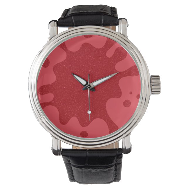 Splash Tomato Red Art Watch – Customisable (Front)
