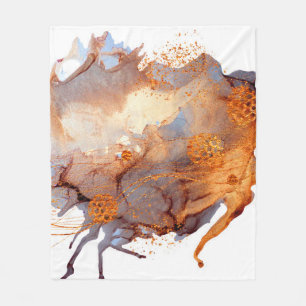 Splash Valley. Natural luxury. Royal art. Oriental Fleece Blanket