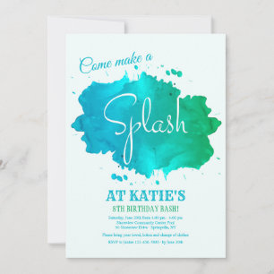 Splash Watercolor Invitation