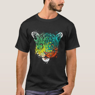 Splash wildcat Cheetah head T-Shirt