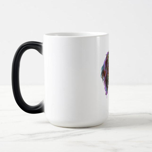 Splash Wirehaired Pointing Griffon Dog Magic Mug (Left)
