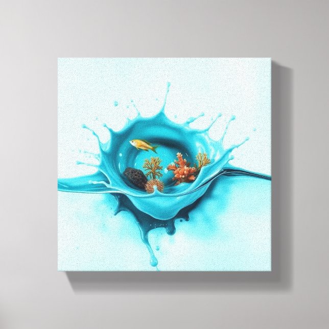 Splash World Canvas Print (Front)