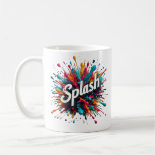 splashes of paint coffee mug