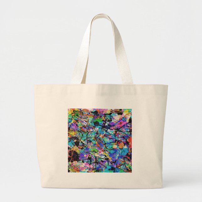 Splashes of Paint Large Tote Bag (Front)