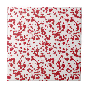 Splashes of red paint. ceramic tile