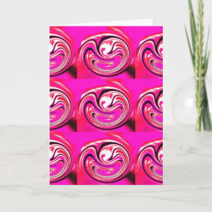 Splashes pink art holiday card