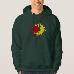 splashes red yellow green hoodie
