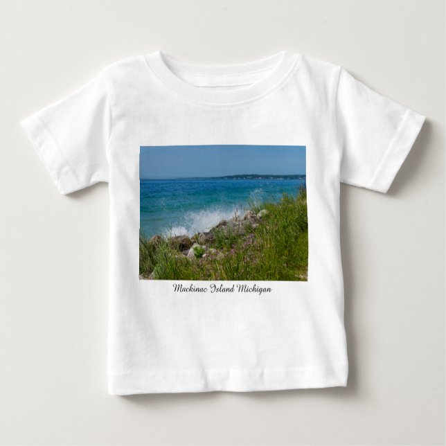 Splashing At Mackinac Baby T-Shirt (Front)