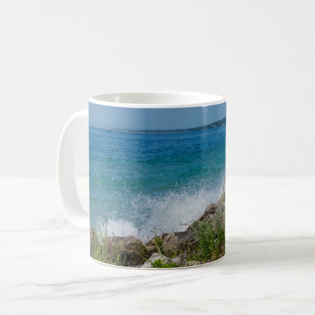 Splashing At Mackinac Coffee Mug (Front Left)
