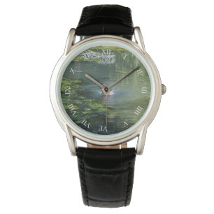 Splashing duck in a pond watch