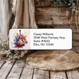 Splashing Guitars Return Address Labels