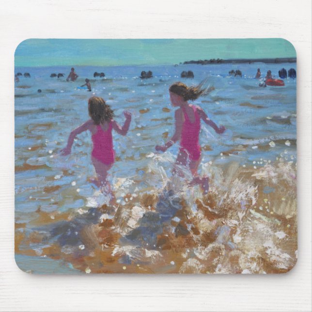 Splashing in the sea Clacton. 2014 Mouse Pad (Front)