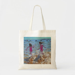Splashing in the sea Clacton. 2014 Tote Bag