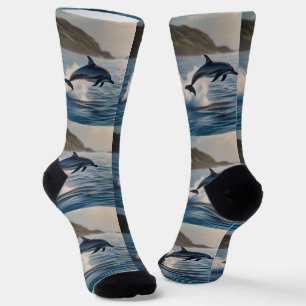 Splashing Leaping Dolphin: A Dance of Joy in Ocean Socks