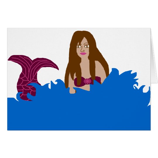 Splashing Mermaid blank card