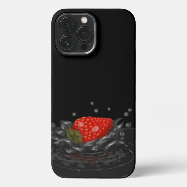 Splashing strawberry iPhone case (Back)