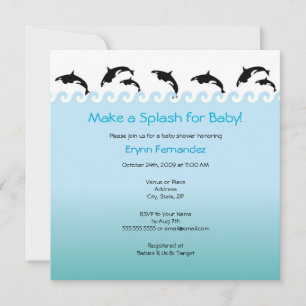 Splash'n Orcas Baby Shower or Birthday Invitation