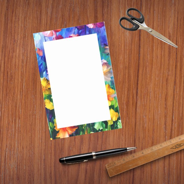 Splashy Colorful Watercolor Floral Theme Post-it Notes (Creator Uploaded)