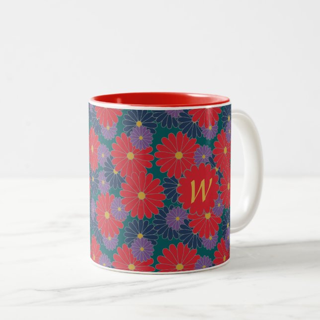 Splashy Fall Floral Mug (Front Right)