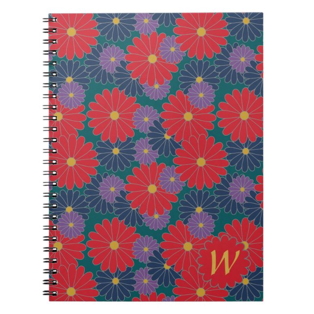 Splashy Fall Floral Notebook (Front)