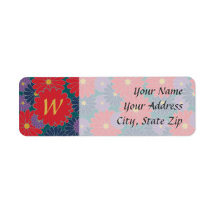 Splashy Fall Floral Return Address Label