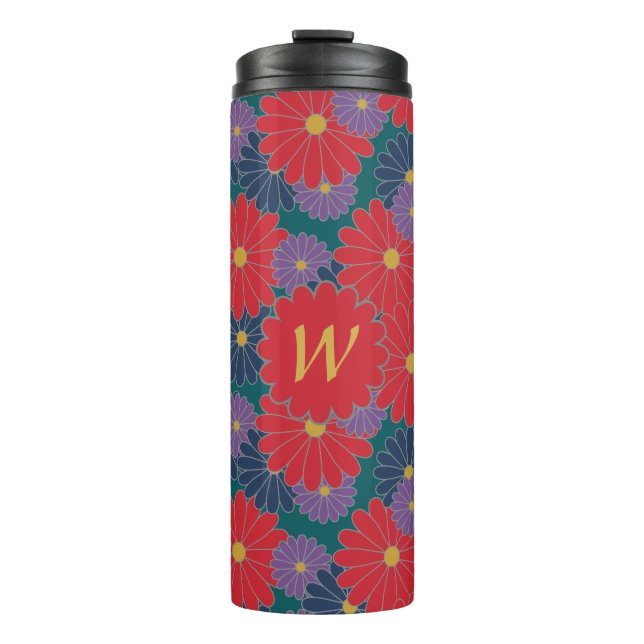 Splashy Fall Floral Thermal Tumbler (Front)