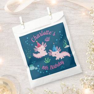 Splashy Fun at the Axolotl Birthday Favour Bag