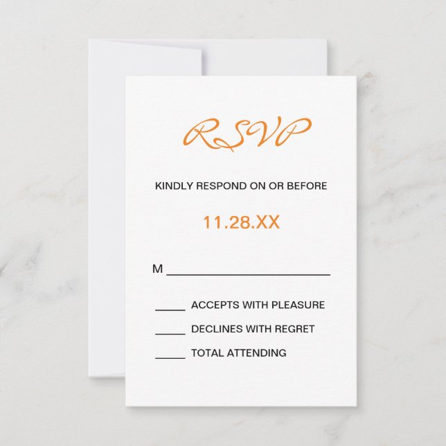 Splashy Monogram Wedding RSVP (Front)