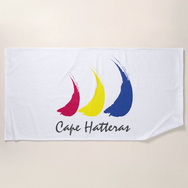 Splashy Sails_Paint-The-Wind_Cape Hatteras Beach Towel (Front)