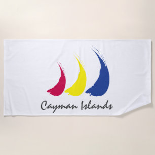 Splashy Sails_Paint-The-Wind_Cayman Islands Beach Towel