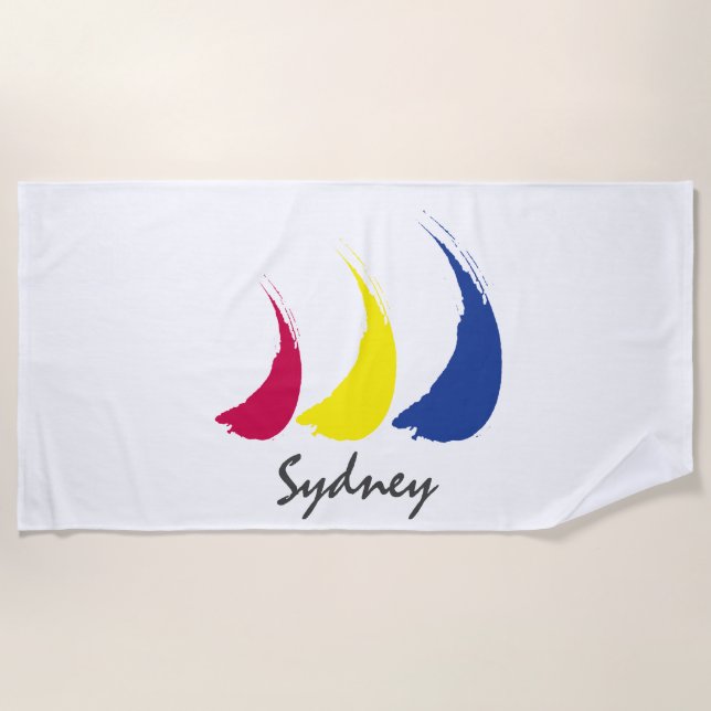 Splashy Sails_Paint-The-Wind_Sydney Beach Towel (Front)