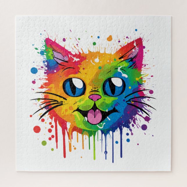Splat Cat Rainbow Puzzle (Vertical)