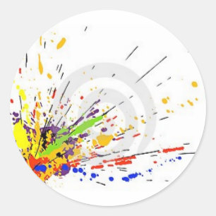Splat Classic Round Sticker