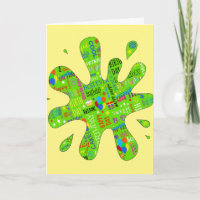 SPLAT Green Slime Dripping with Birthday Greetings