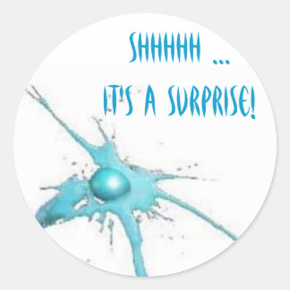 splat, Shhhhh ...It's a Surprise!  - Customised Classic Round Sticker