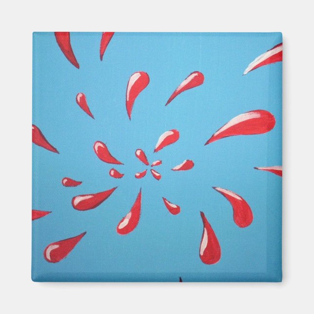 "Splat!" Square Magnet (Front)