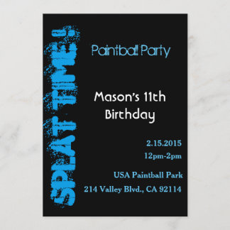 SPLAT TIME! INVITATION