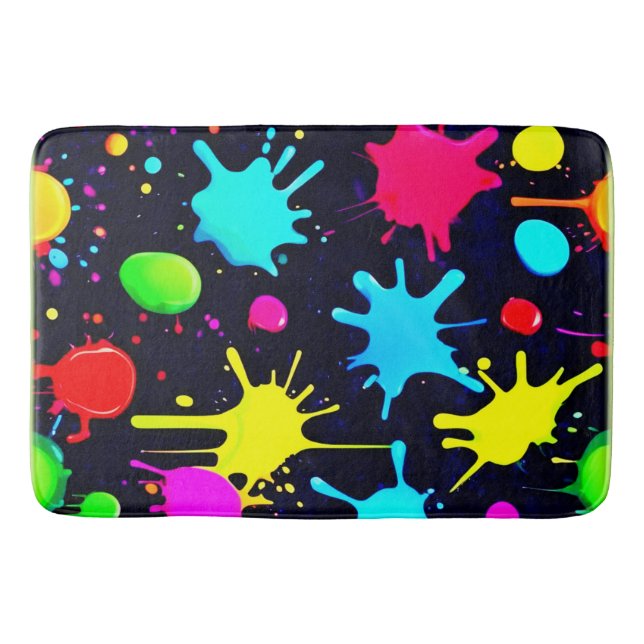Splatter Art Burst Bath Mat (Front)