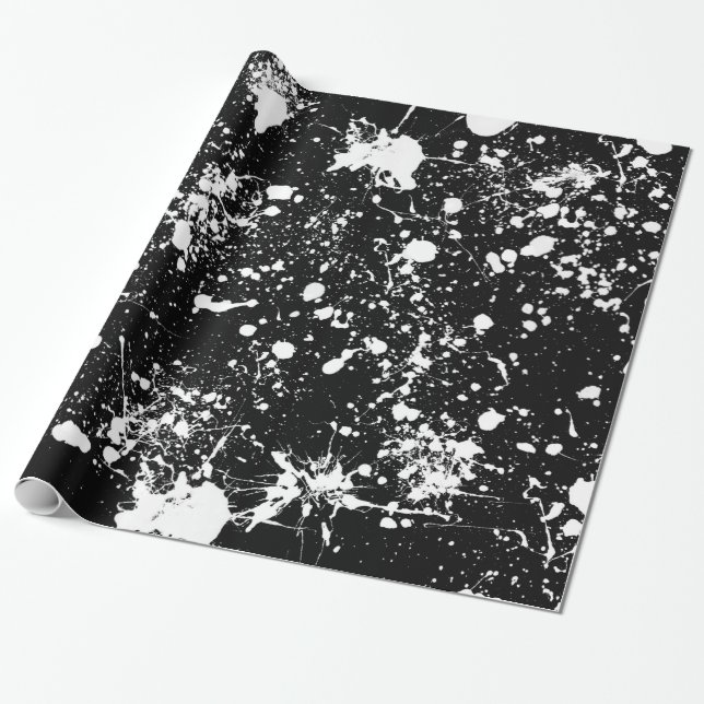 Splatter Art Gift Wrap (Unrolled)