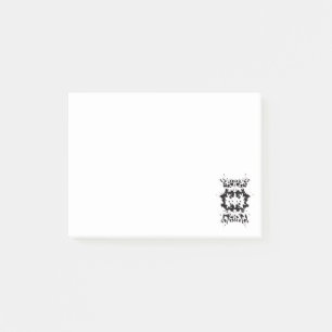 Splatter Black and White Post-it Notes